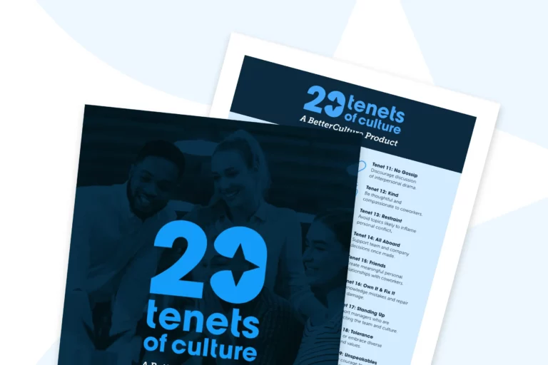 BetterCulture's 20 Tenets of Culture