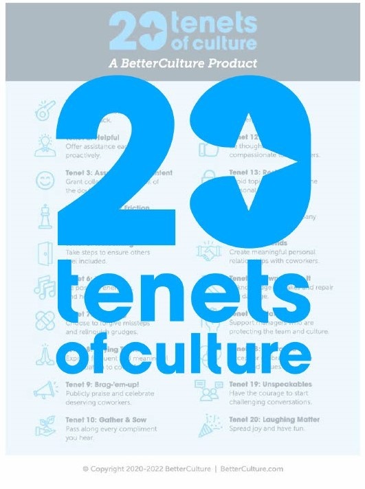 20 Tenets one pager