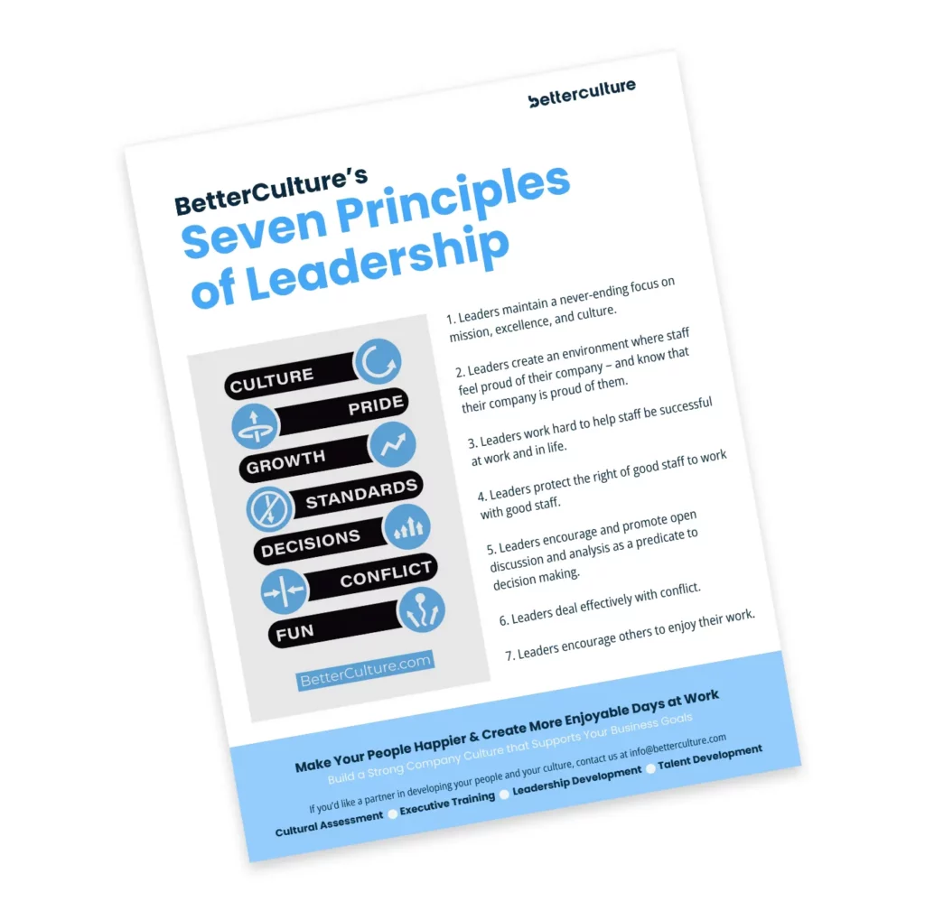 BetterCulture's 7 Principles of Leadership