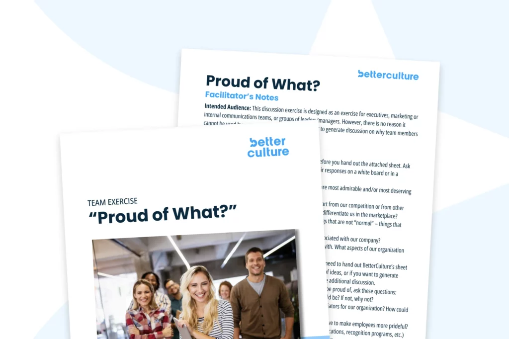 BetterCulture's 'Proud of What?' Exercise